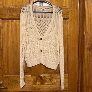 a.n.a Cream Button-Up Cardigan